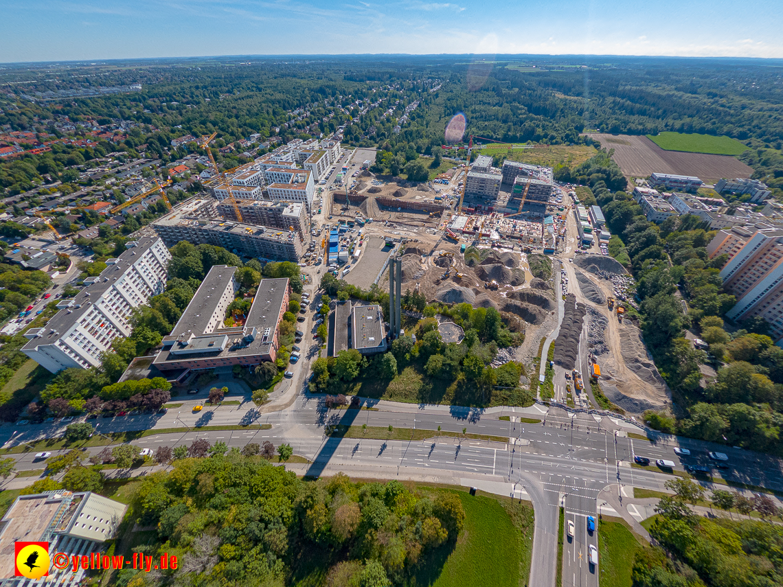 02.09.2023 - eine neue Baugrube auf dem Alexisquartier in Neuperlach